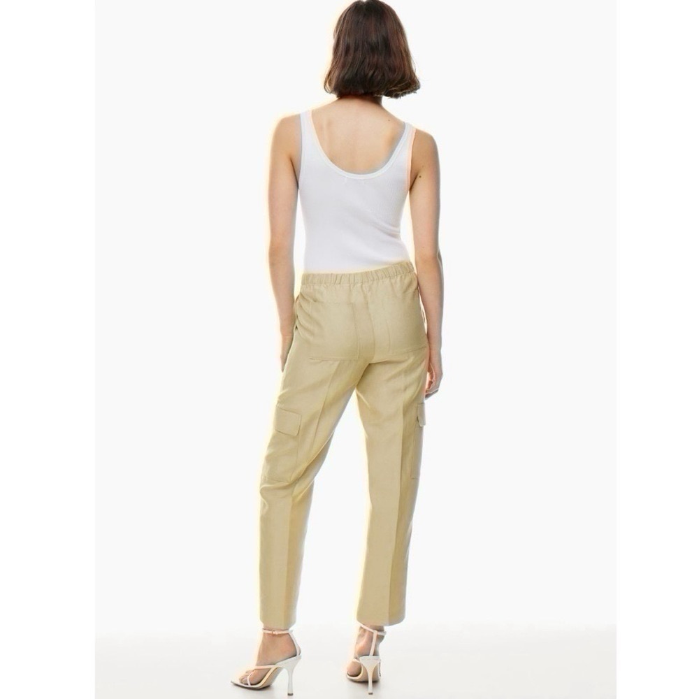Aritzia Babaton Titan Linen Cargo Pants Humus Beige - Picture 10 of 11